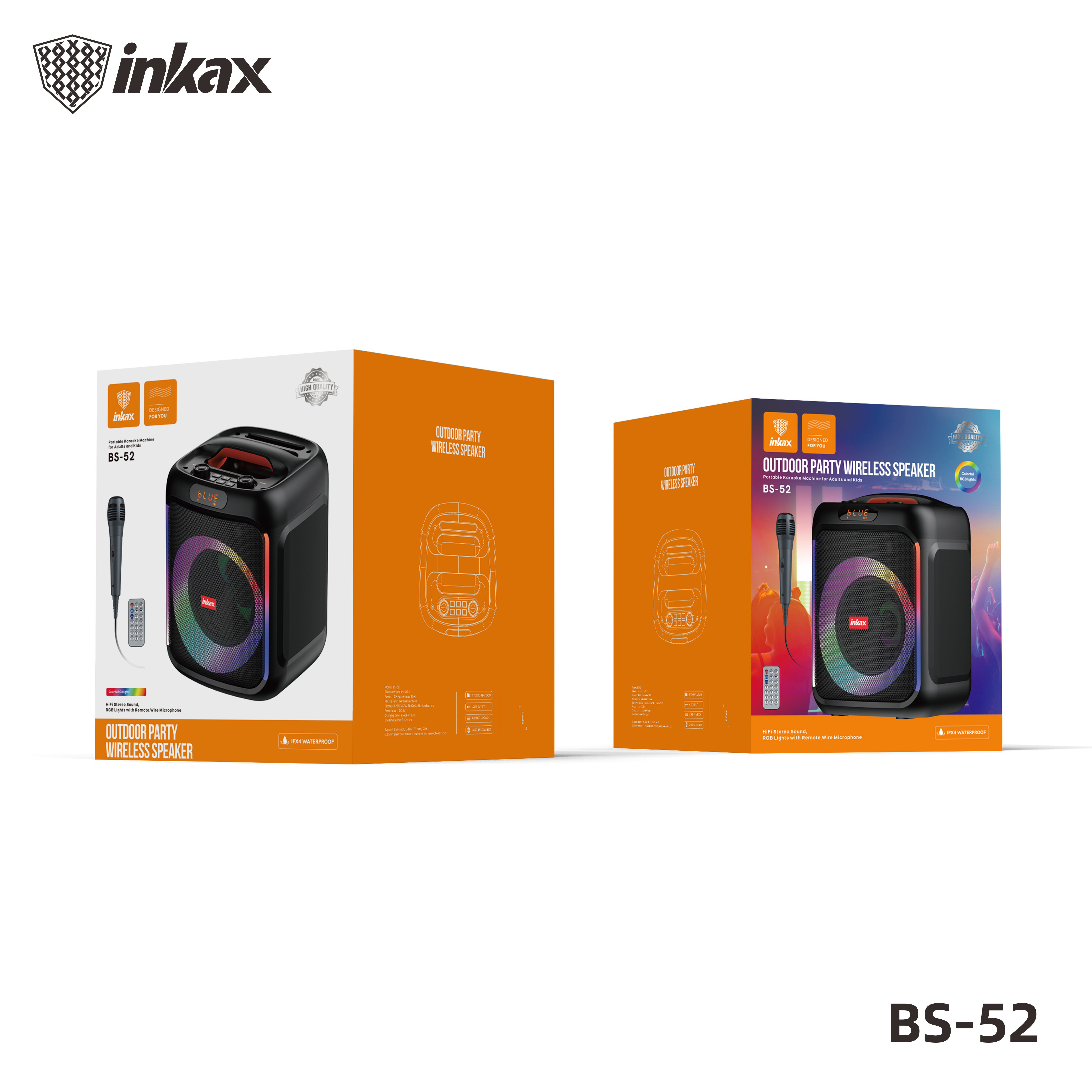 BS-52 TWS Outdoor Party Wireless Speaker