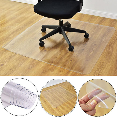 Under desk PVC chair mat for hardwood floors