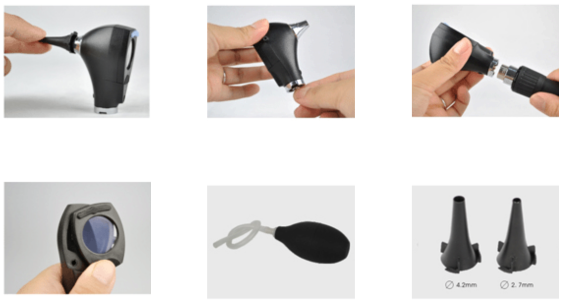 DW1050 otoscope and ophthalmoscope set wall mount system